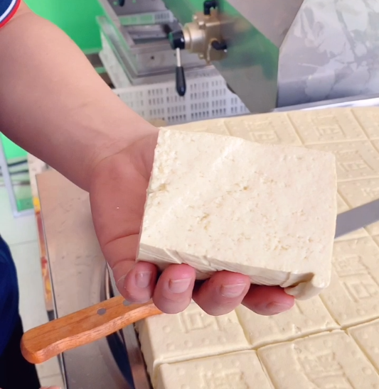 豆腐機(jī)在做出來的豆腐